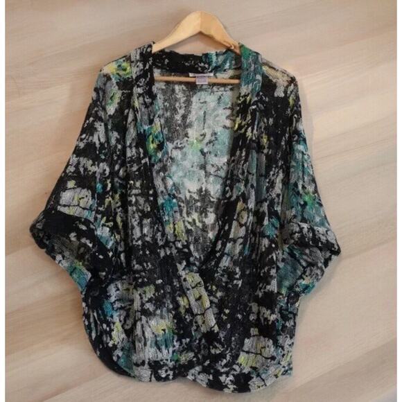 Alberto Makali Sweaters - Alberto makali knit cardigan shawl w/ side button kimono Women’s XL